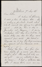 Letter from Washington Verrill to Nellie Mighels,  August 4, 1866