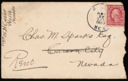 Letter and envelope to Charles M. Sparks from Harry H. Cazier