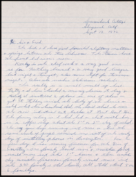 Letter to sister Nancy Lee and brother-in-law Fred Humiston from Leland John Sparks and kids