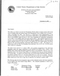 Bureau of Land Management full force and effect, gather letter and Commission response