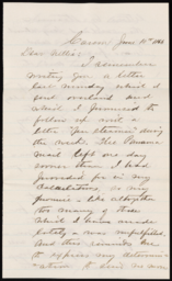 Letter from Henry R. Mighels to Nellie Verrill, June 10, 1863