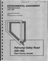 Pahrump Valley Road fencing environmental assessment and Commission response