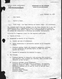 Bureau of Land Management memo. Staff study of Las Vegas bombing range. AEC withdrawals