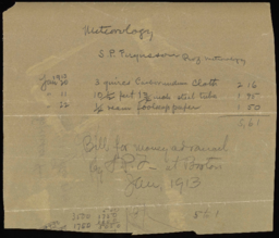 S. P. Fergusson's supplies bill