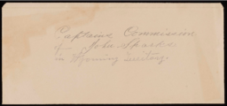 Letter and envelope to Leland John Sparks from B. Abbot Sparks; Wyoming Territory commission certificate and envelope