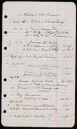 List of bills for Mount Rose Observatory