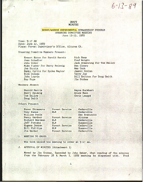 Draft Minutes, Modoc-Washoe ESP Steering Committee Meeting, June 12-13, 1989