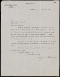 Letter to Dr. Church from Edgar A. Brown, Jul. 1920