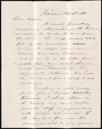 Letter from Henry R. Mighels to Nellie Verrill, Febuary 11, 1866