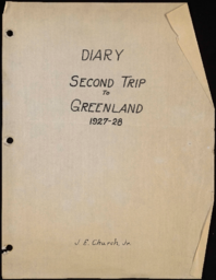 Greenland expedition diaries: volume 1 (partial), copies 1 and 2