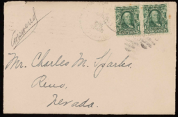 Letter and envelope to Charles M. Sparks from Ethel Louise Marzen
