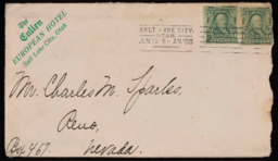 Letter and envelope to Charles M. Sparks from Ethel Marzen McBride