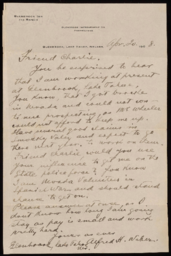 Letter to Charles M. Sparks from Alfred H. Weber