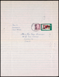 Letter to Mr. and Mrs. Fred Humiston from Leland John Sparks