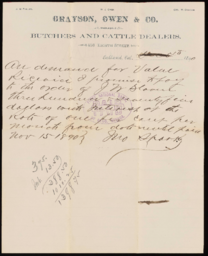 Promissory note 1 from John Sparks to J. W. Slaven