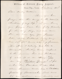 Letter from Henry R. Mighels to Nellie Verrill, December 25, 1865