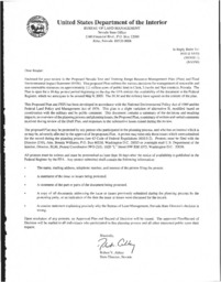 Nevada Test and Training range - proposed resource management Plan (RMP), environmental impact statement (EIS)