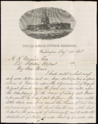 Letter from James W. Nye to Henry R. Mighels, August 20, 1868