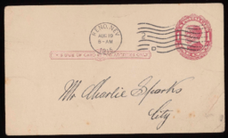 Delivery notice to Charles M. Sparks from R. Herz and Bro., jewelers