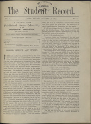 The Student Record, 1894-01-30