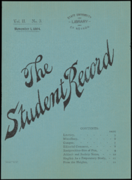 The Student Record, 1894-11-01