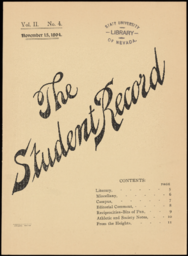 The Student Record, 1894-11-15