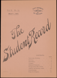 The Student Record, 1895-03-01