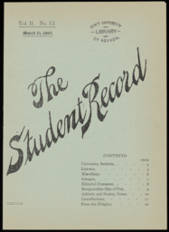 The Student Record, 1895-03-15