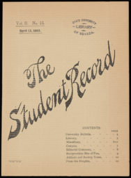 The Student Record, 1895-04-15