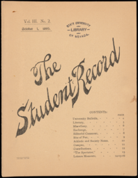 The Student Record, 1895-10-01