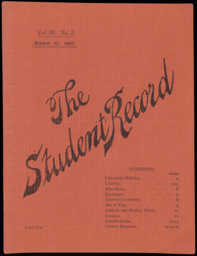 The Student Record, 1895-10-15