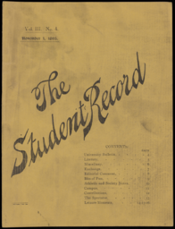 The Student Record, 1895-11-01