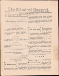 The Student Record, 1900-01-01