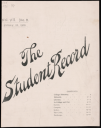 The Student Record, 1900-01-15