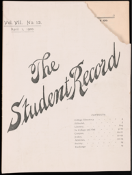 The Student Record, 1900-04-01