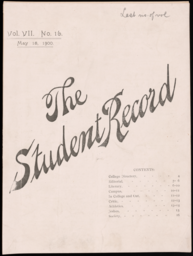 The Student Record, 1900-05-15