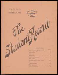 The Student Record, 1895-11-15