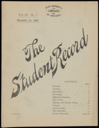 The Student Record, 1895-12-15