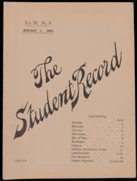 The Student Record, 1896-02-01