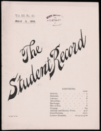 The Student Record, 1896-03-02