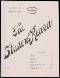 The Student Record, 1896-03-16