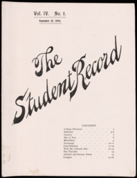 The Student Record, 1896-09-15