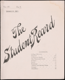 The Student Record, 1897-01-15