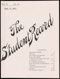 The Student Record, 1897-04-15