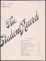 The Student Record, 1897-05-15