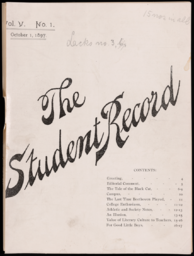 The Student Record, 1897-10-01