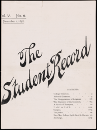 The Student Record, 1897-12-01