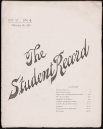 The Student Record, 1898-02-15