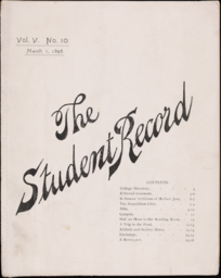 The Student Record, 1898-03-01