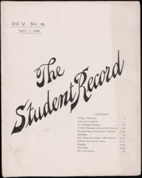 The Student Record, 1898-04-01